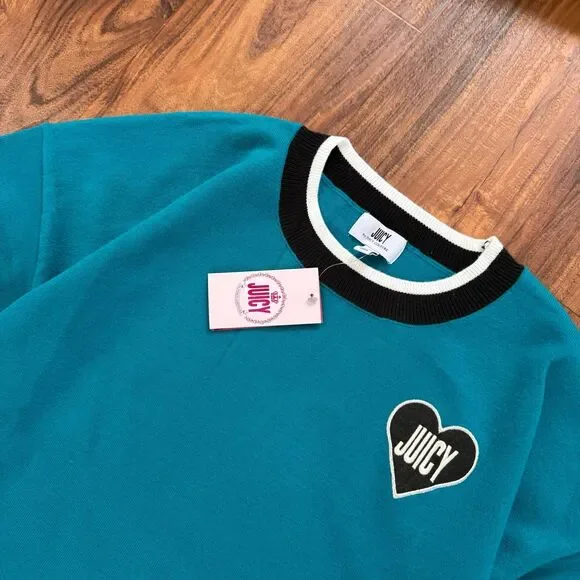 Juicy By Juicy Couture Women’s Crew Neck Long Sleeve Pullover Sweater Size L NWT - Picture 11 of 12